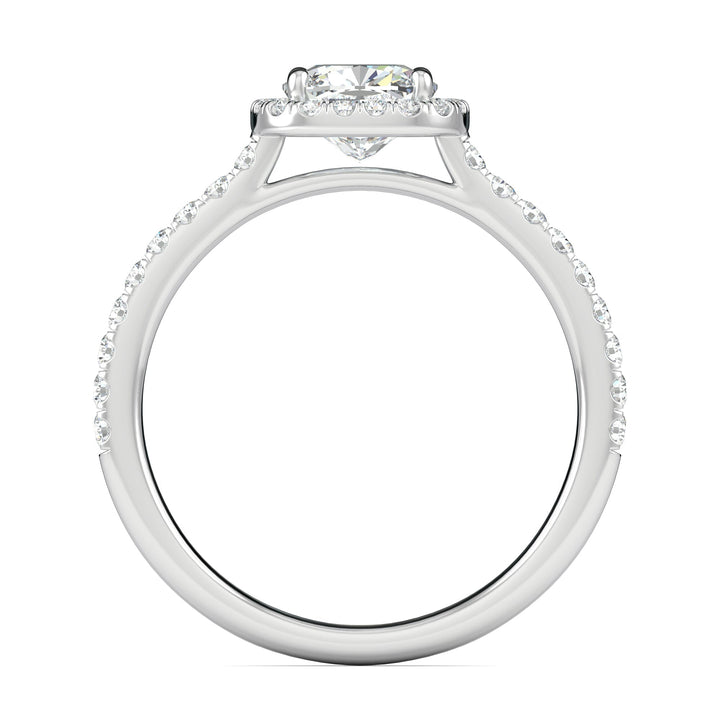 cushion diamond engagement ring