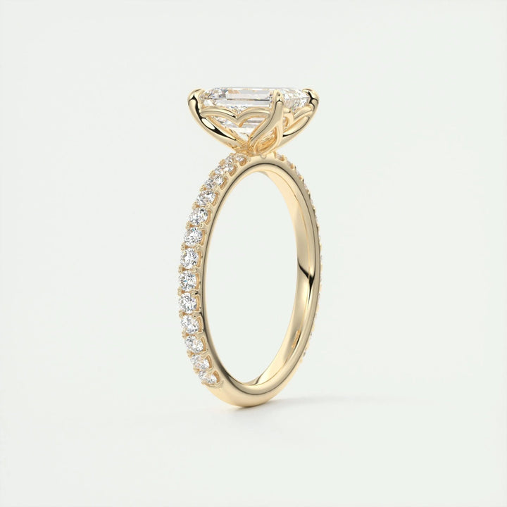 F VS1 emerald diamond ring,