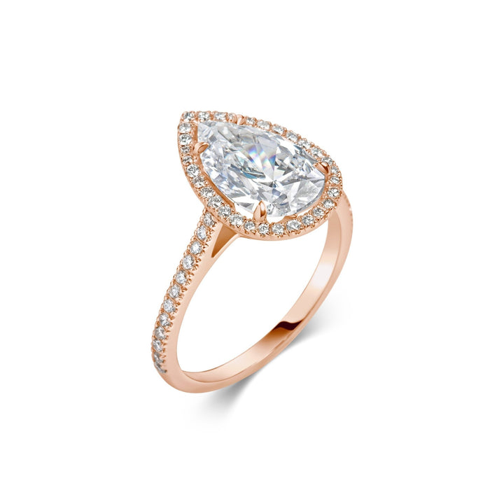 pear cut diamond wedding ring for women,