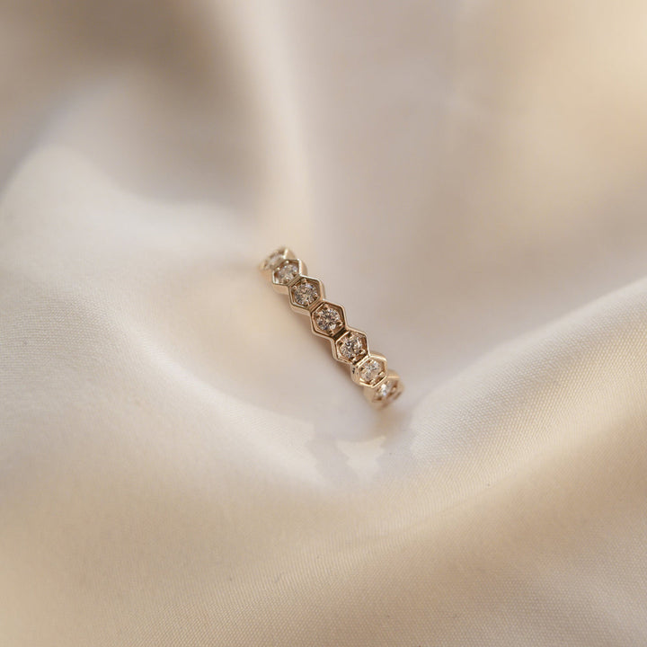 0.4ct Round Brilliant Cut Half Eternity Moissanite Diamond Wedding Band