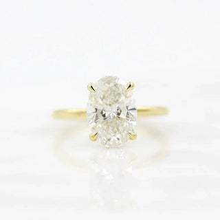 2.40 CT Oval Cut Solitaire Moissanite Engagement Ring