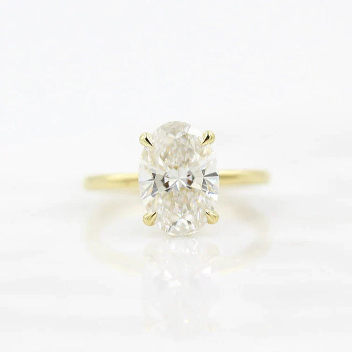 2.40 CT Oval Cut Solitaire Moissanite Engagement Ring