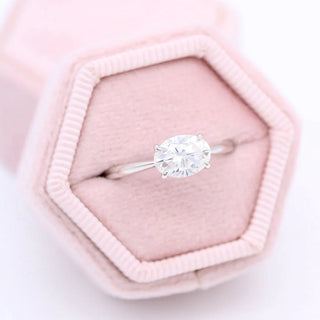 2.0CT Oval Cut Solitaire Moissanite Diamond Engagement Ring