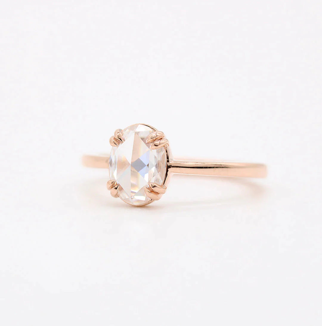 1.33CT Oval Cut Solitaire Moissanite Diamond Engagement Ring