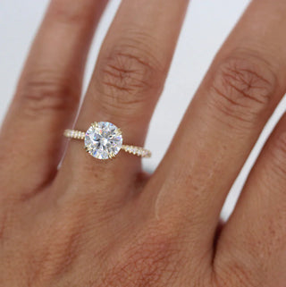 1.80CT Round Solitaire Moissanite Diamond Engagement Ring