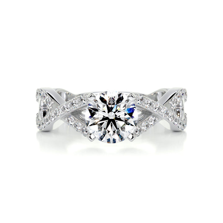 1.15ct Round Cut Infinity Shank Moissanite Diamond Engagement Ring