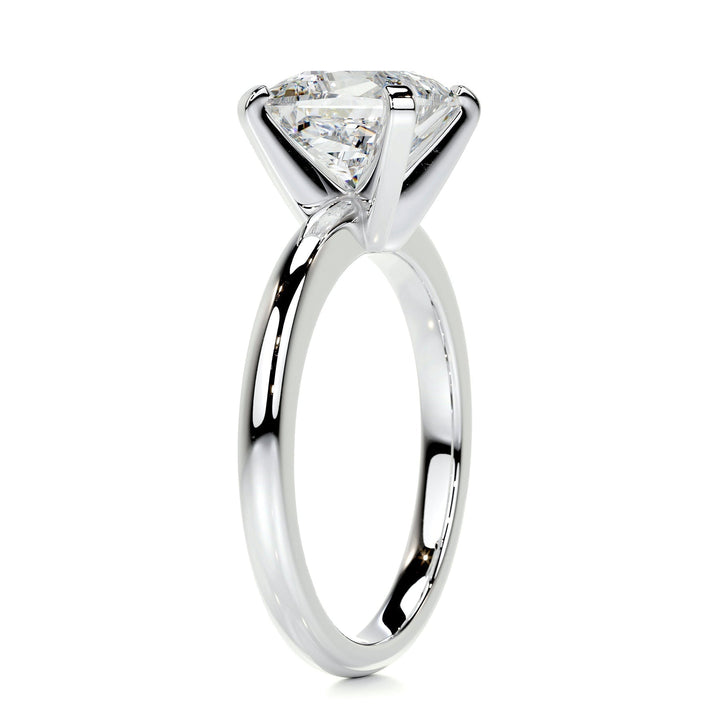 2.0ct Princess Cut Solitaire Moissanite Diamond Engagement Ring