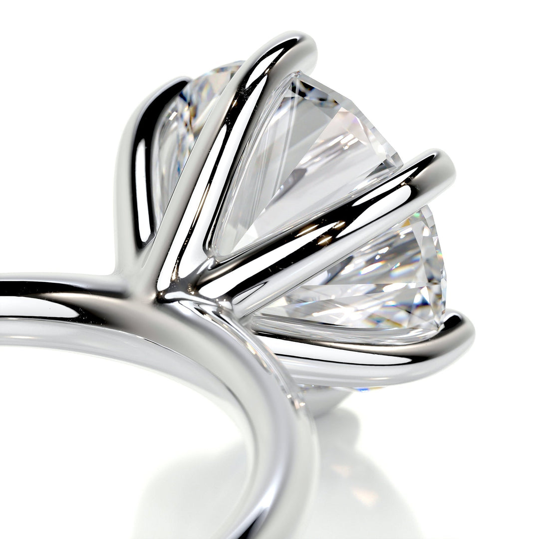 2.0ct Round Cut Solitaire Moissanite Diamond Engagement Ring