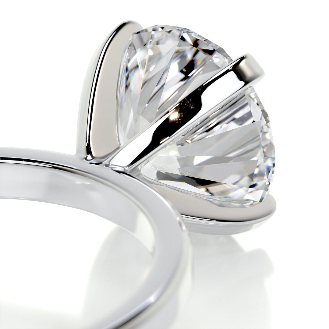3.0ct Round Cut Solitaire Moissanite Diamond Engagement Ring