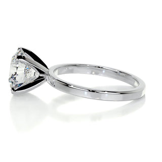 3.0ct Round Cut Solitaire Moissanite Diamond Engagement Ring