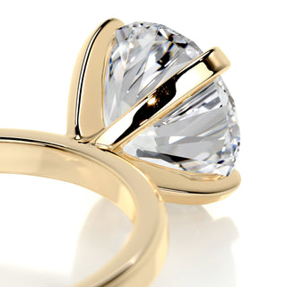 3.0ct Round Cut Solitaire Moissanite Diamond Engagement Ring