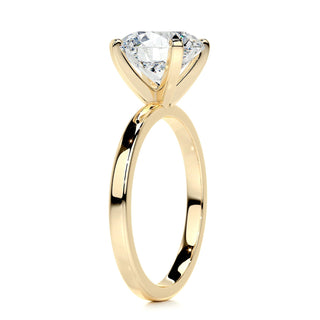 3.0ct Round Cut Solitaire Moissanite Diamond Engagement Ring