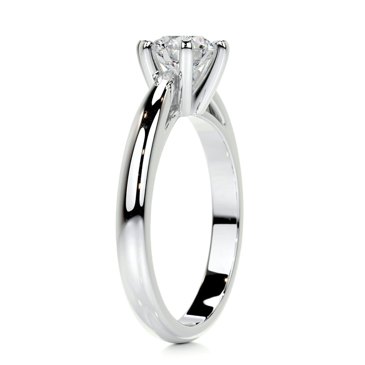 0.75 Carat Round Solitaire Moissanite Engagement Ring