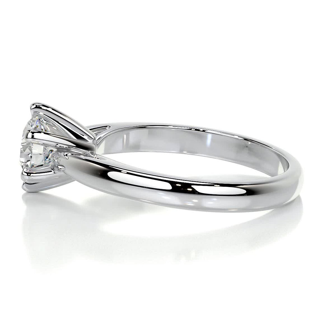 0.75 Carat Round Solitaire Moissanite Engagement Ring