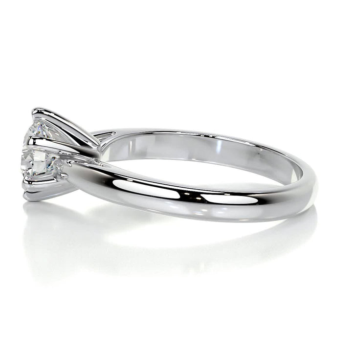 0.75 Carat Round Solitaire Moissanite Engagement Ring
