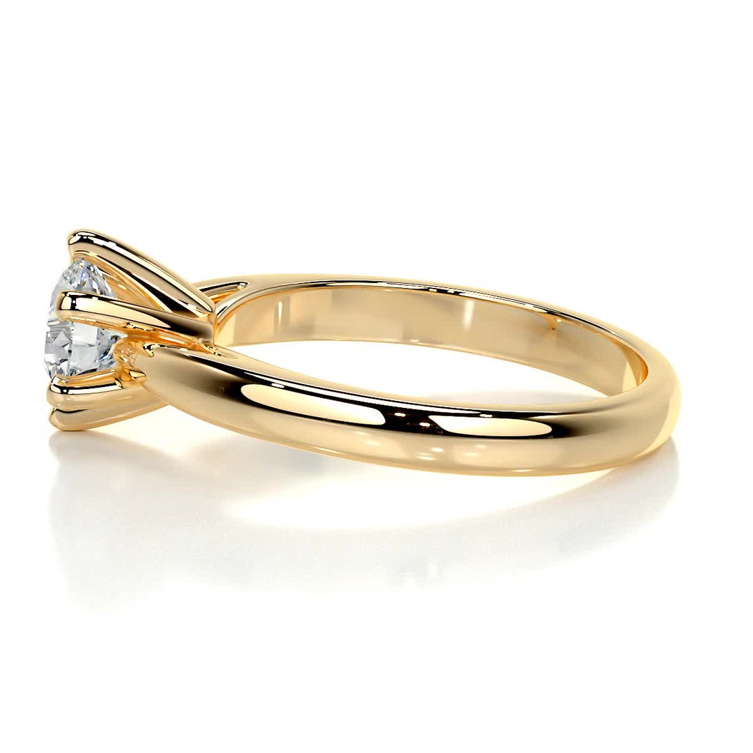 0.75 Carat Round Solitaire Moissanite Engagement Ring