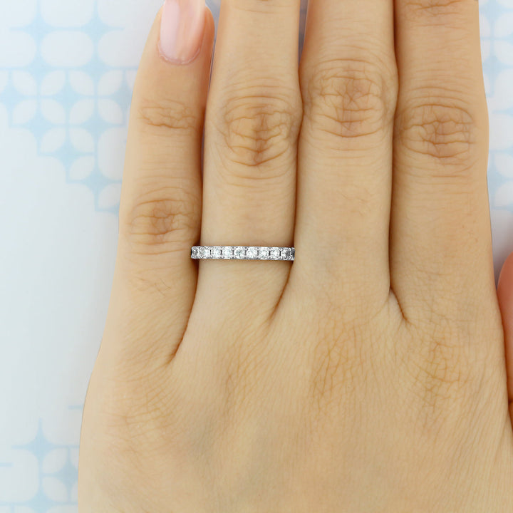 2.0mm Round Brilliant Cut Full Eternity Wedding Band