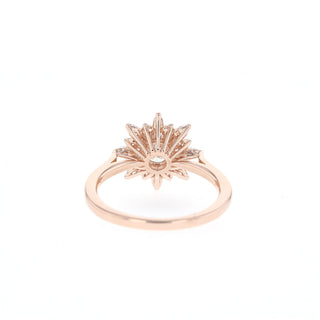 1.05CT Round Moissanite Diamond Cluster Engagement Ring