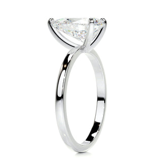 1.5ct Pear Cut Solitaire Moissanite Diamond Engagement Ring