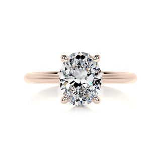 2.15ct Oval Cut Solitaire Moissanite Diamond Engagement Ring