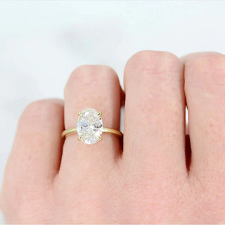 2.40 CT Oval Cut Solitaire Moissanite Engagement Ring