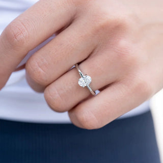 1.33CT Oval Cut Solitaire Moissanite Diamond Engagement Ring