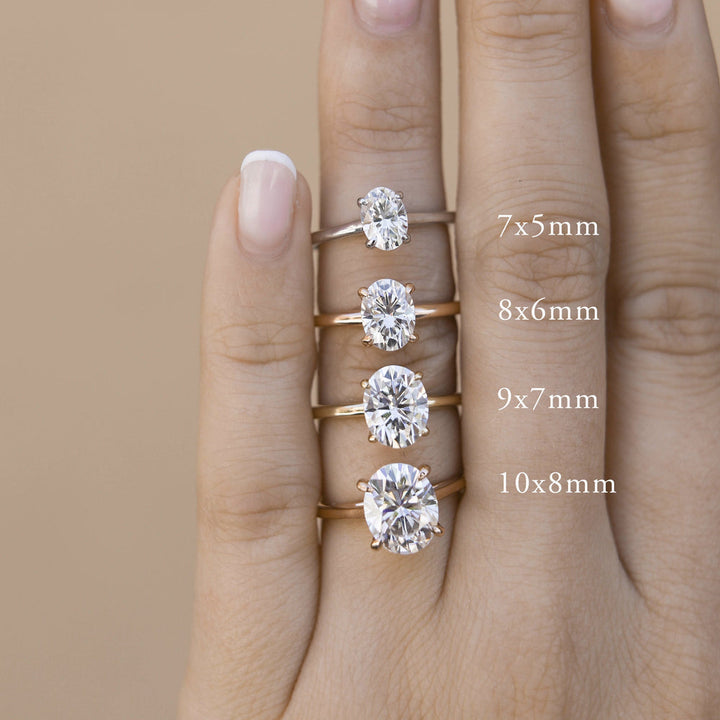 0.75CT Round Cut Solitaire Diamond Moissanite Engagement Ring