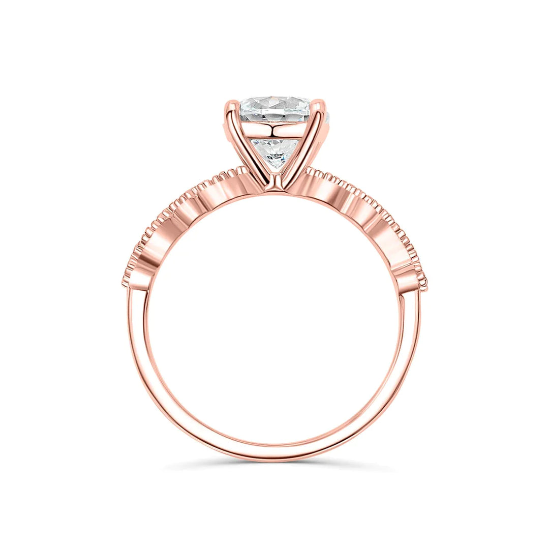1.80CT Round Cut Solitaire Moissanite Diamond Engagement Ring