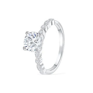 1.80CT Round Cut Solitaire Moissanite Diamond Engagement Ring
