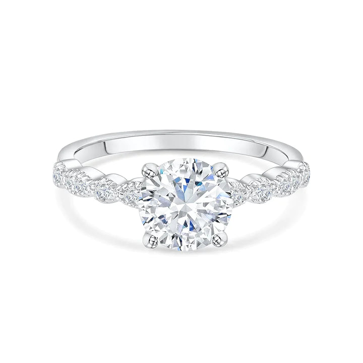 1.80CT Round Cut Solitaire Moissanite Diamond Engagement Ring