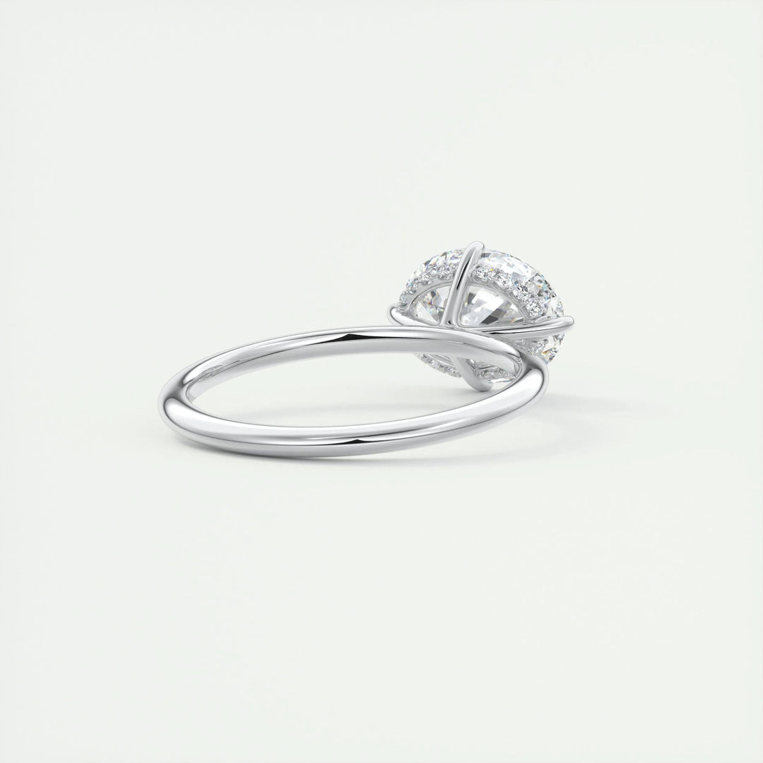 2ct Oval Hidden Halo F - VS1 Lab Grown Diamond Engagement Ring - Doozy Diamonds