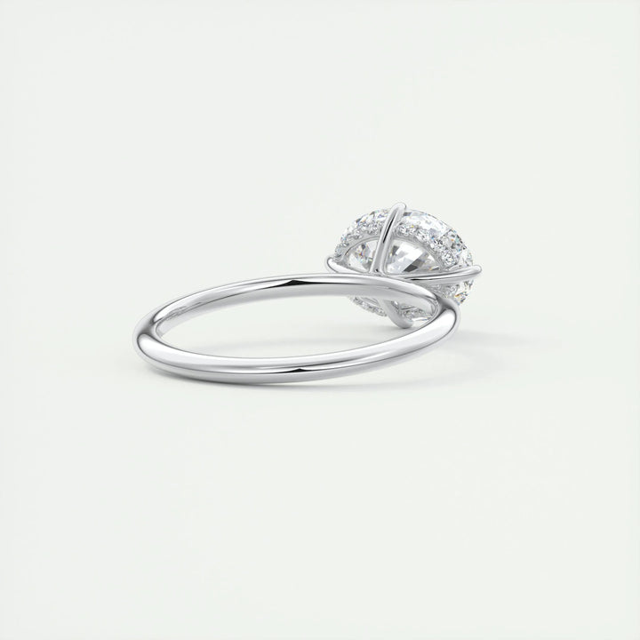 2ct Oval Hidden Halo F - VS1 Lab Grown Diamond Engagement Ring - Doozy Diamonds