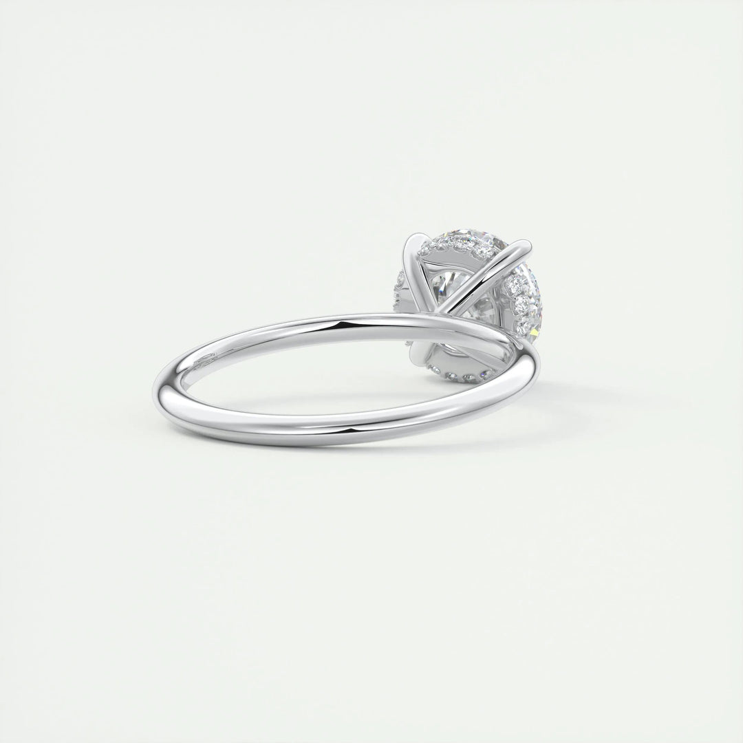 2ct Round F - VS1 Lab Grown Diamond Hidden Halo Engagement Ring - Doozy Diamonds