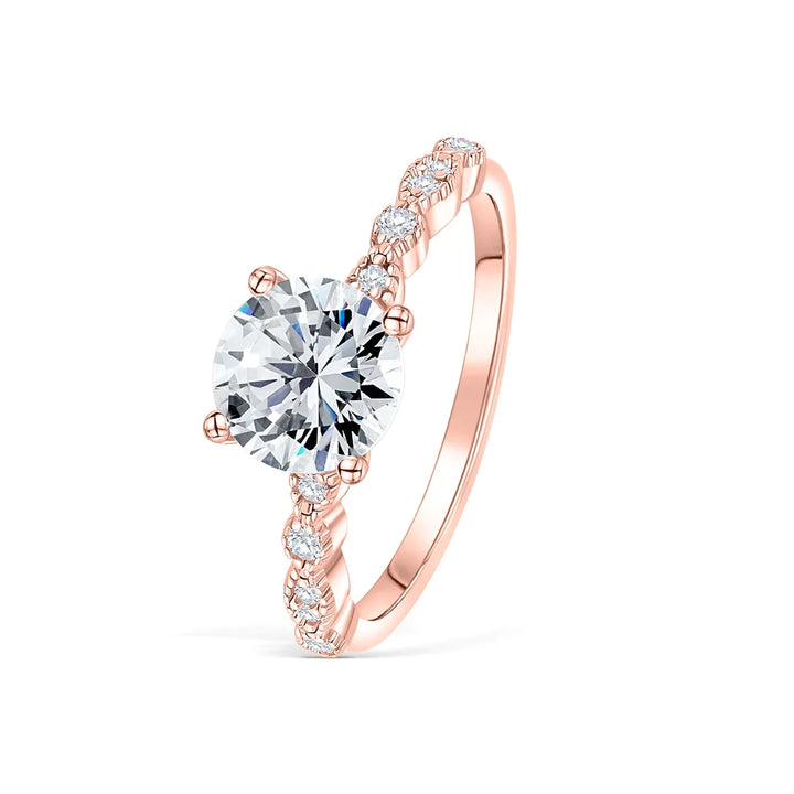 1.80CT Round Cut Solitaire Moissanite Diamond Engagement Ring