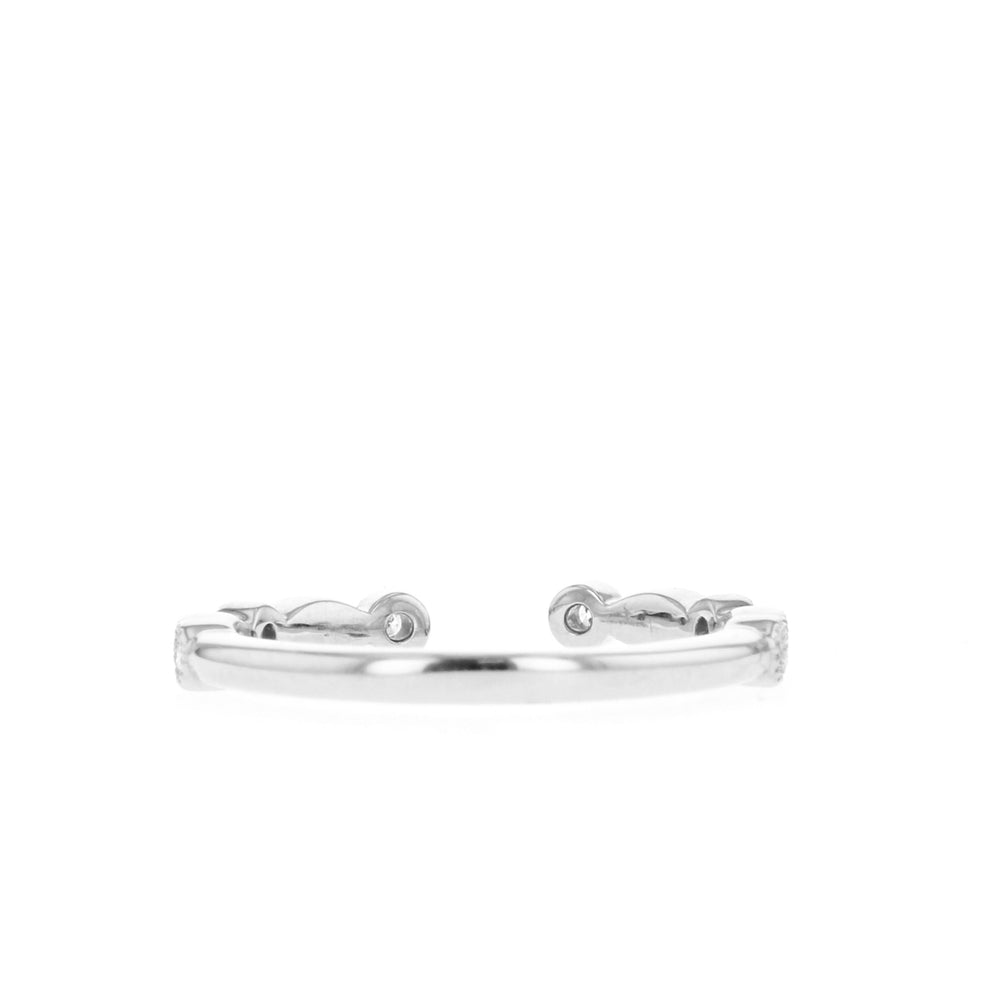 0.1ct Round Brilliant Cut Open Gallary Moissanite Diamond Wedding Band