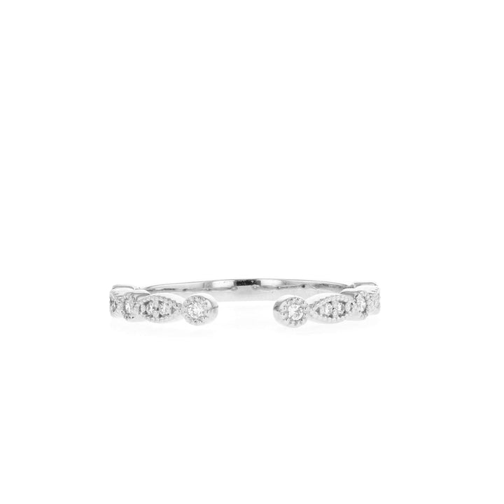 0.1ct Round Brilliant Cut Open Gallary Moissanite Diamond Wedding Band