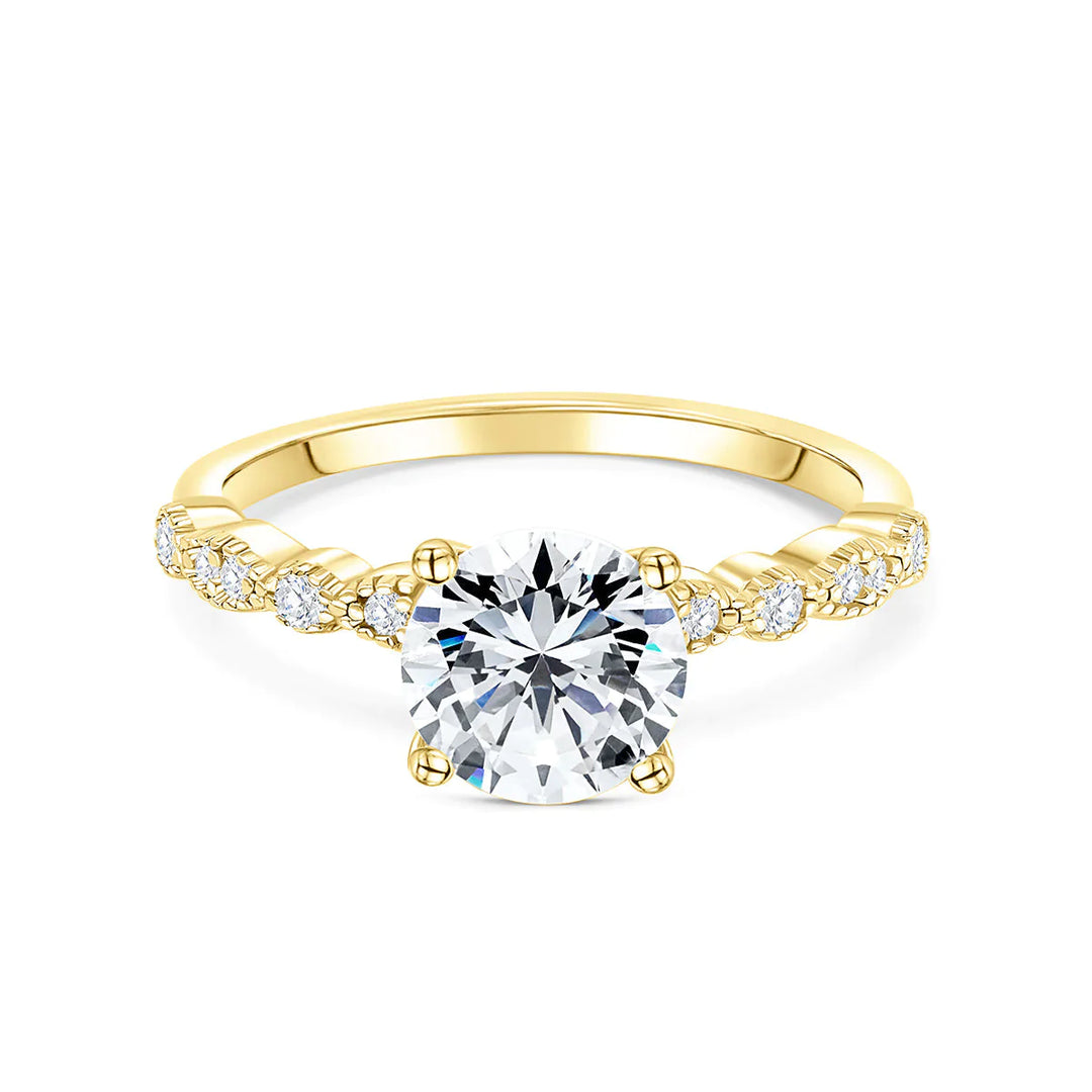 1.80CT Round Cut Solitaire Moissanite Diamond Engagement Ring