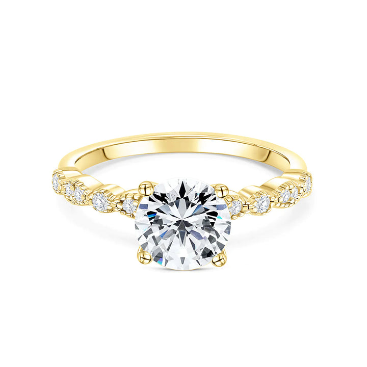 1.80CT Round Cut Solitaire Moissanite Diamond Engagement Ring
