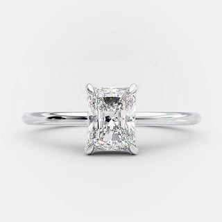 1.0ct Radiant Cut Moissanite Solitaire Engagement Ring