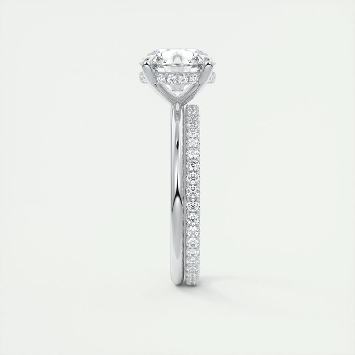 2ct Round F - VS1 Lab Grown Diamond Hidden Halo Engagement Ring - Doozy Diamonds