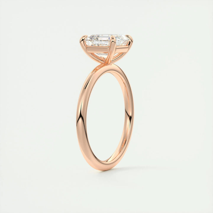 2ct Asscher F- VS1 Lag Grown Diamond Solitaire Engagement Ring