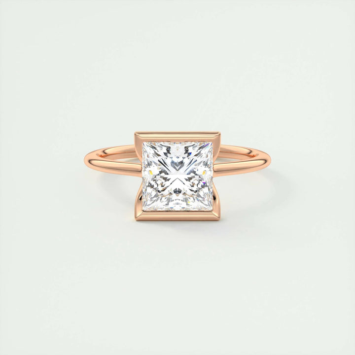 2ct Princess Cut Lab Grown Diamond Solitaire Engagement Ring - Doozy Diamonds
