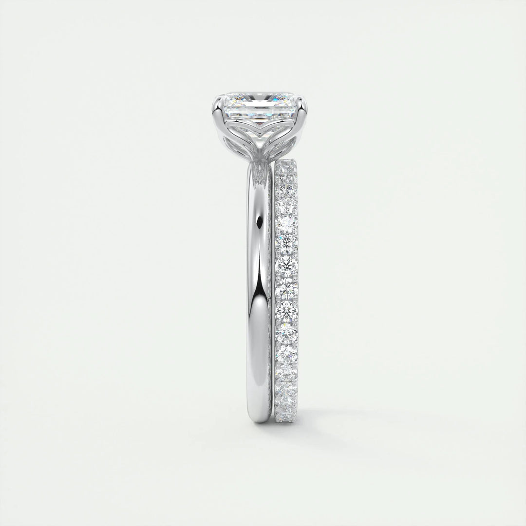 2ct Asscher F- VS1 Diamond Solitaire Lab Grown Engagement Ring