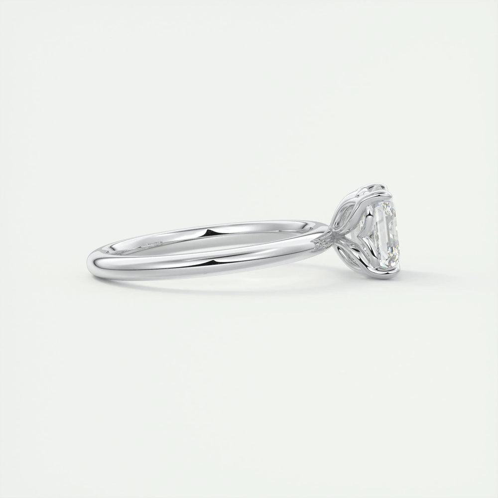 2ct Asscher F- VS1 Diamond Solitaire Lab Grown Engagement Ring