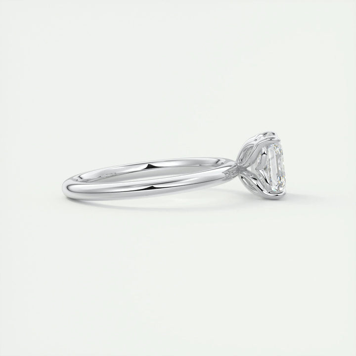 2ct Asscher F- VS1 Diamond Solitaire Lab Grown Engagement Ring