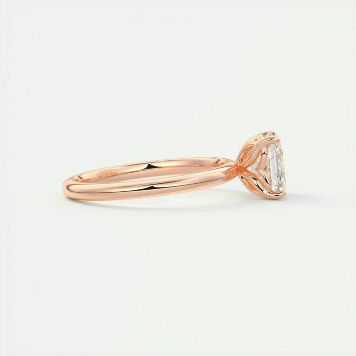 2ct Asscher F- VS1 Diamond Solitaire Lab Grown Engagement Ring