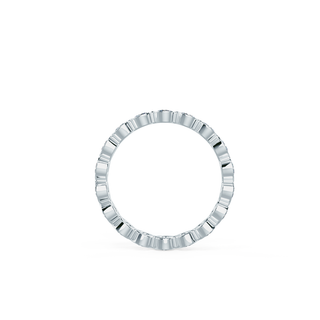 2.5mm Round Brilliant Cut Bezel Set Full Eternity Wedding Band