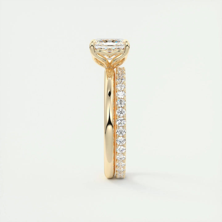 2ct Asscher F- VS1 Diamond Solitaire Lab Grown Engagement Ring