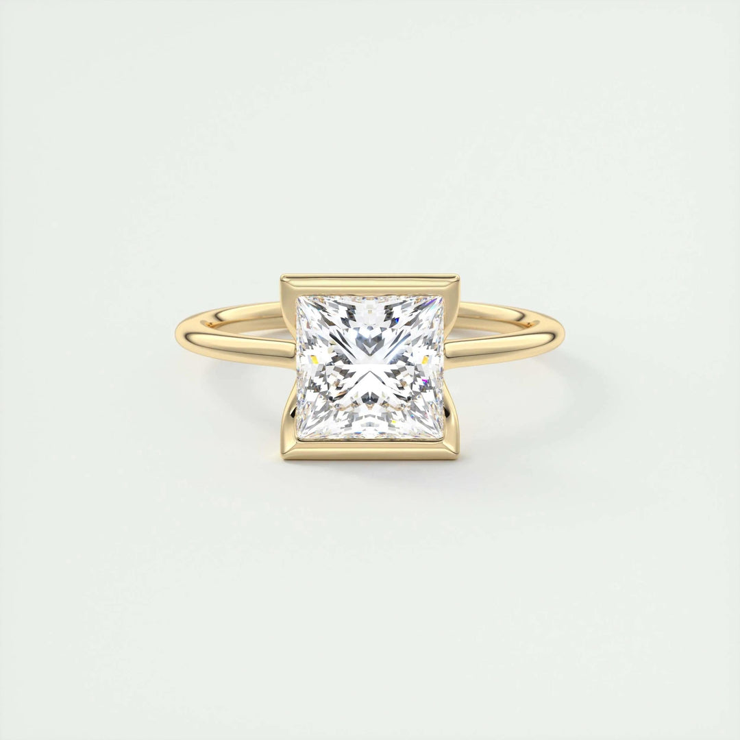 2ct Princess Cut Lab Grown Diamond Solitaire Engagement Ring - Doozy Diamonds