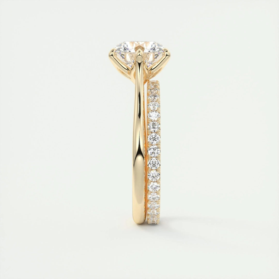 2ct Round F - VS1 Diamond Pave Engagement Ring - Doozy Diamonds